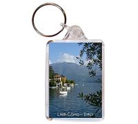 Lake Como - Italy - Double Sided Large Keyring Name Tag Key Ring Chain Fob Novelty Gift/Present