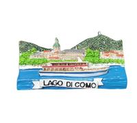 Lake Como Italy Fridge Magnet Travel Souvenir Refrigerator Decoration 3D Magnetic Sticker Hand Painted Craft Collection