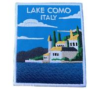 Lake Como Italy Patch (3.5 Inch) Iron-on/Sew-on Badge Travel Europe Souvenir Italia Vacation Emblem Lombardy Gift Patches