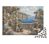 Lake Como Jigsaw Puzzle for Game 1000 Pieces Italian Lakeside Anxiety Relief Secret Santa Small Gift Idea for Couples 52x38cm/1000pcs