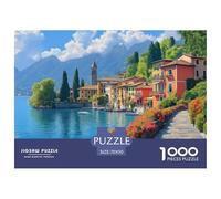 Lake Como Jigsaw Puzzles Puzzle for Adults Kids. 1000 Piece Impossible Challenge Toy Educational Game Home Decoration for Educational Games Gifts 70x50cm/1000pcs