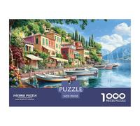 Lake Como Jigsaw Puzzles Puzzles for Adults Kids. 1000 Pieces Great Gifts Challenge Toy Educational Game Home Decoration for Adults& Kids Age 14 Years Up 70x50cm/1000pcs