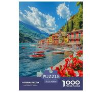 Lake Como Jigsaw Puzzles Puzzles for Adults Kids. 1000 Pieces Impossible Challenge Toy Educational Game Home Decoration for Adults& Kids Age 14 Years Up 70x50cm/1000pcs