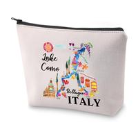 Lake Como Map Cosmetic Bag Bellagio Travel Gift Lake Como Bellagio Italy Makeup Bag Gift for Traveler (Lake Como)