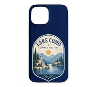 Lake Como Summer Society Italy Vintage Emblem Case for iPhone 15