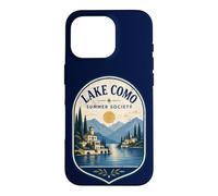 Lake Como Summer Society Italy Vintage Emblem Case for iPhone 16 Pro