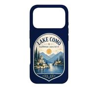 Lake Como Summer Society Italy Vintage Emblem Case for iPhone 17 Pro