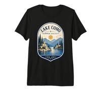 Lake Como Summer Society Italy Vintage Emblem Premium T-Shirt