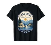 Lake Como Summer Society Italy Vintage Emblem T-Shirt
