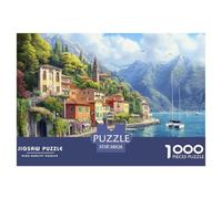 Lake Como1000Piece JigsawPuzzleslandscape ForAdult Colourful Brainteasing Age12+byth EducationalGame Uncover The Puzzle 38x26cm/1000pcs