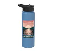 Lake Dardanelle Tranquil Sunset Reflection Stainless Steel Insulated Water Bottle