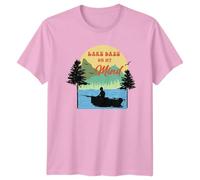 Lake Daze On My Mind Lake Life Outdoors Mens T-Shirt Womens Tee Graphic Unisex Top A Thoughtful Selection for Those who Love Fishing and Nature XL Light Pink