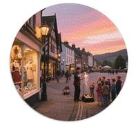 Lake District 1000 Pieces Jigsaw Puzzle 12 Years And Up Round Jigsaw Puzzle Fun Challenging Family Game Stress Reliever Expert Skill Level 1000pcs (67.5x67.5cm)