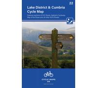 Lake District & Cumbria Cycle Map 22 : Features sections of the C2C Route, Hadrians Wall, .....