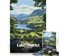 Lake District England Jigsaw Puzzles 1000 Pieces for Teenagers Brain Think Serene Game Real Challenge Santa Gift (50x75cm)