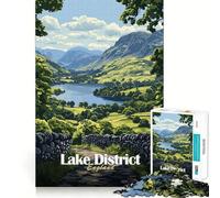 Lake District England Jigsaw Puzzles 1000 Pieces for Teenagers Brain Think Serene Game Real Challenge Santa Gift (50x75cm)