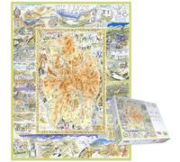 Lake District Map Jigsaw Puzzle 1000 Piece - Humorous Illustrated National Park Scene by Tim Bulmer - Fun & Educational British Jigsaw for Adults & Gift Ideas
