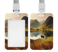 Lake District National Park Badge Holder,Durable Sturdy Lanyard Badge Protector Push-Pull Type Adjustable Fashionable Work ID Cover for Metro Nurse Office