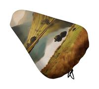 Lake District National Park Bike Seat Cushion, Waterproof Bicycle Seat Cover with Drawstring, Dustproof Protection Bike Seat for Outdoor Most Bicycles and E-Bikes, Mountain Road Bikes