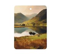 Lake District National Park Car Air Freshener Hanging, Long Lasting Scented Car Aromatherapy Tablets, Square Fragrance Scented Cards for Vehicles, Bedroom, Wardrobe White-style