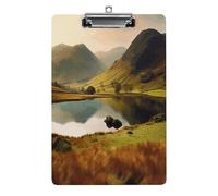 Lake District National Park Clipboard Sturdy Low Profile Clip Clipboards Hanging Hole with Hanging Clipboard Acrylic Clip Board Holds 100 Sheets12.5x8.5In