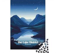 Lake District Night Jigsaw Puzzle for Adults, 1000 Pieces, 38x26cm/1000pcs, Quiet Home Activity, Focused Puzzle Time And Quiet Weekends