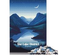Lake District Night Jigsaw Puzzles for Adults 1000 Piece High Challenging DIY Large Puzzle Educational Toy Funny Family Games Unique Home Decor 38x26cm/1000pcs