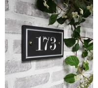 Lake District Slate Rectangle House Number with border