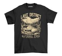 Lake District V3 Hiking Tee - Adventure Awaits Unisex Shirt Black