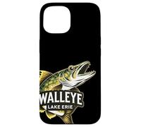 Lake Erie Walleye Fishing Design Great Lakes Angler Case for iPhone 15