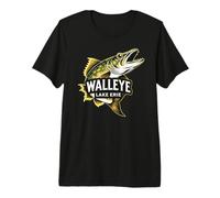 Lake Erie Walleye Fishing Design Great Lakes Angler Premium T-Shirt