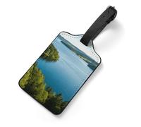 Lake Esrum Tag Luggage with Name Card Identifiers Leather Identifiers Travel Tags Backpack Tag for Long Flight Must Travels Gift Airport Essentials 2.8 X 4.7 in