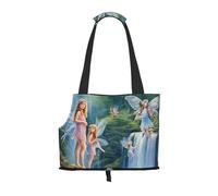 Lake Fairy Printed Foldable Pet Bag - Portable Puppy Cat Travel Handbag Tote,Pet Carrier Backpacks.