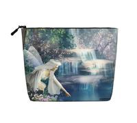 Lake Fairy Versatile Travel Toiletry Bag - Fake Hemp Makeup Bag for Multi-use - Cosmetic Accessories Organizer