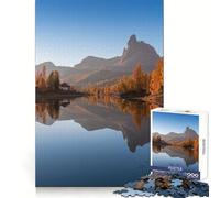 Lake Federa in Dolomites Adult Jigsaw Puzzles 1000 Pieces Logic Skill Accurate Edge Family Bond Nice Decor (38x52cm)