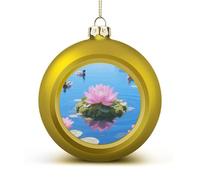 Lake Floating Christmas Ball Ornaments - Shatterproof Plastic Vintage Rustic Xmas Tree Decorations Pendant for Family Holiday Wedding Party Xmas Hanging Decoration