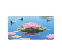Lake Floating Desk Pad Protector 12"x24" Large Non-Slip Rubber Mouse Pads Office Desk Mat Waterproof Laptop Desk Writing Pad Desk Blotter for Office Home Desktop Decor