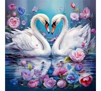 Lake Flowers Swans 60 Piece Jigsaw Puzzles for Adults, Colourful, Fun, Challenging and Brainteasing Adults jigsaw puzzles 60 Pieces, Beautiful Decoration Puzzle
