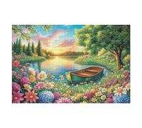 Lake Forest Sunset 1000 Piece Jigsaw Puzzle for Adults Happy Time Weekend Hobby Creative Challenge No Duplicate Pieces Ideal Retirement Gift 1000 PCS