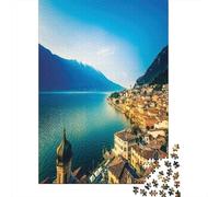 Lake Garda 1000 Piece Impossible Puzzle for Adults & Families - Challenging Jigsaw Puzzles, Ultimate Family Activity & Mind Game Gift 70x50cm/1000pcs