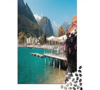 Lake Garda 1000 Piece Impossible Puzzle for Adults & Families - Challenging Jigsaw Puzzles, Ultimate Family Activity & Mind Game Gift 38x26cm/1000pcs