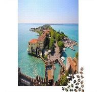 Lake Garda 1000 Piece Impossible Puzzle for Adults & Families - Challenging Jigsaw Puzzles, Ultimate Family Activity & Mind Game Gift 38x26cm/1000pcs