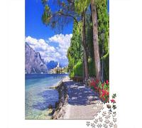 Lake Garda 1000 Piece Impossible Puzzle for Adults & Families - Challenging Jigsaw Puzzles, Ultimate Family Activity & Mind Game Gift 38x26cm/1000pcs