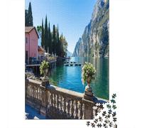 Lake Garda 1000 Piece Impossible Puzzle for Adults & Families - Challenging Jigsaw Puzzles, Ultimate Family Activity & Mind Game Gift 38x26cm/1000pcs
