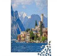 Lake Garda 1000 Piece Impossible Puzzle for Adults & Families - Challenging Jigsaw Puzzles, Ultimate Family Activity & Mind Game Gift 38x26cm/1000pcs