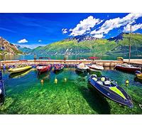 Lake Garda 1000 Piece Jigsaw Puzzles for Adults Speed Boats Jigsaw Puzzles for Adults 1000 Gifts