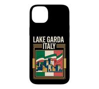 Lake Garda Italy Flag Scaliger Castle Towers Vintage Art Case for iPhone 14 Plus