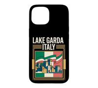 Lake Garda Italy Flag Scaliger Castle Towers Vintage Art Case for iPhone 15