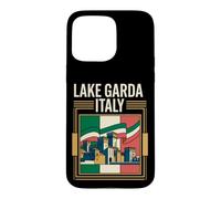 Lake Garda Italy Flag Scaliger Castle Towers Vintage Art Case for iPhone 15 Pro Max