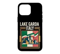Lake Garda Italy Flag Scaliger Castle Towers Vintage Art Case for iPhone 16 Pro Max
